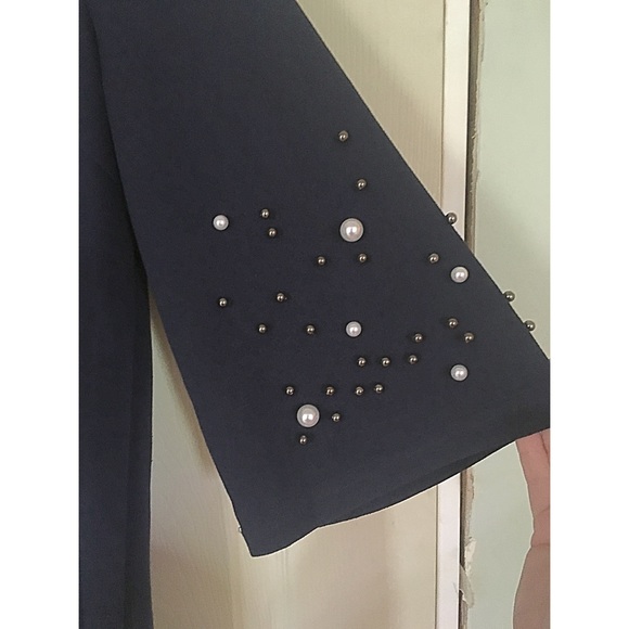 Navy Blue Pearl Dress - Picture 3 of 3